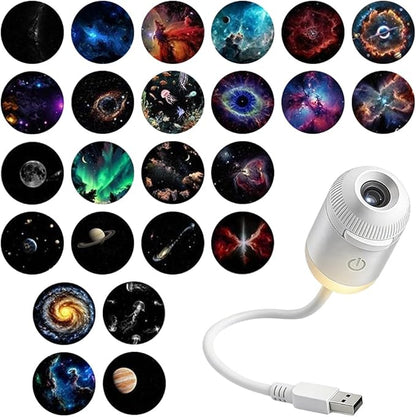 Galaxy Star Projector Night Light – Transform Your Room into a Dreamy Starry Sky with 24 Projection Films
