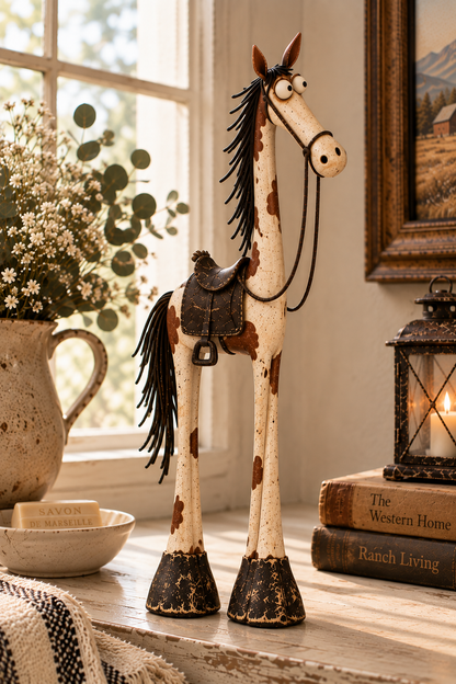 Whimsical Western Cowboy & Horse Figurine Duo 🤠🐴