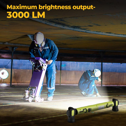 🔋New 15W COB Rechargeable Work Light, 360° Rotatable Magnetic LED Inspection Lamp with Hook & Power Bank, Super Bright Portable Floodlight for Car Repair, Camping, Home Emergency (USB Charging)