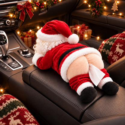 🔥Funny Santa Butt Tissue Box Holder – Hilarious Christmas Decor & White Elephant Gag Gift