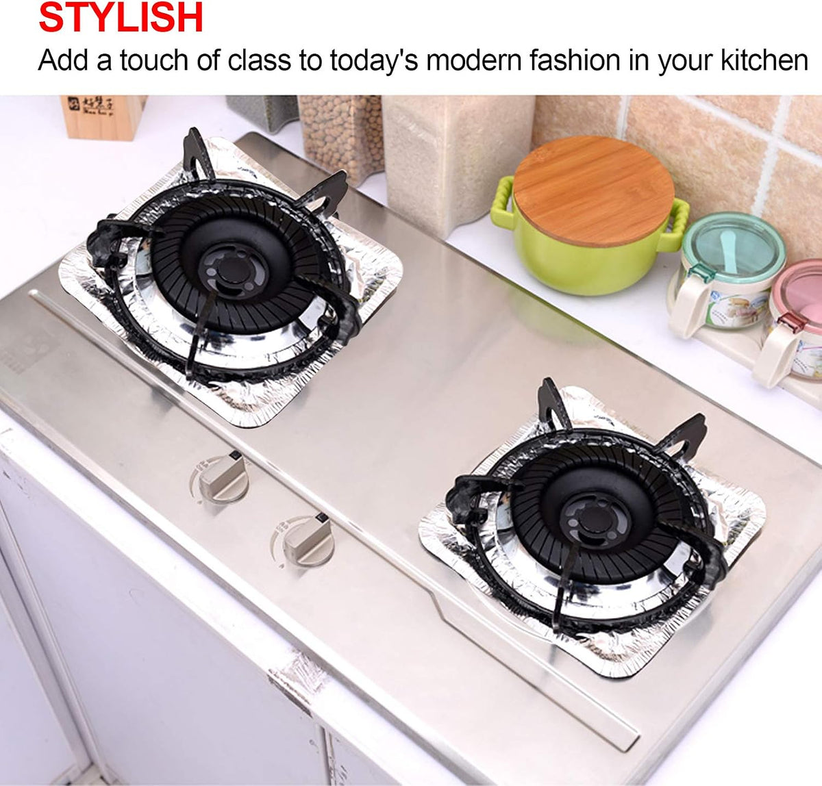 🔥 20-Pack Disposable Stove Burner Protectors – Less Mess, Less Scrubbing