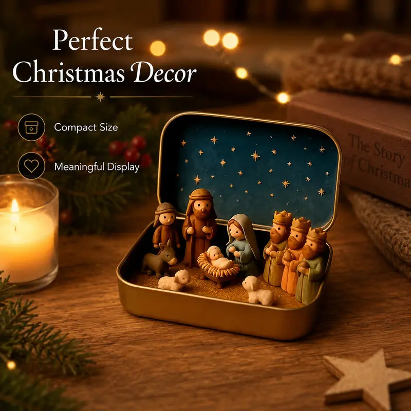 ✨ Mini Nativity Scene Set – A Tiny Christmas Keepsake Full of Faith & Love