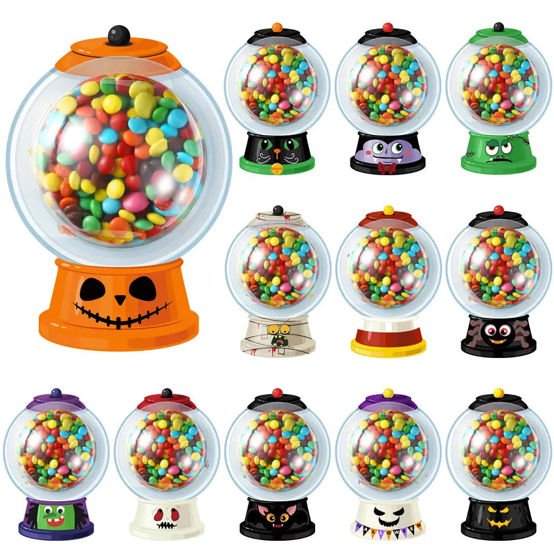 18/36Pcs Halloween Candy Dome Holders Kit with Adhesive Shaker - Trick or Treat Party Favor for Halloween Parties