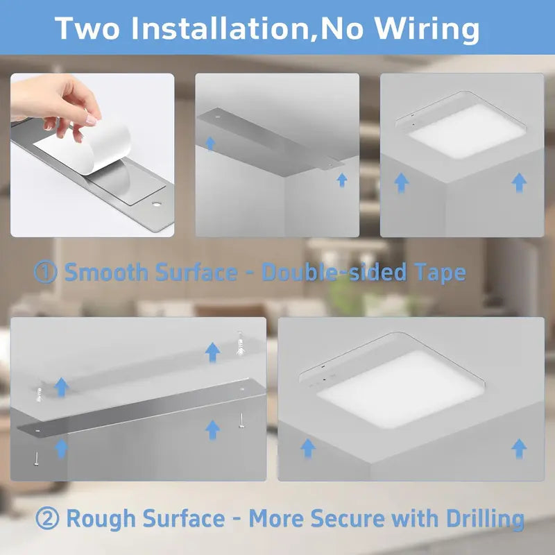 💡 Rechargeable Motion Sensor Ceiling Light – No Wiring, Dimmable & Remote Controlled