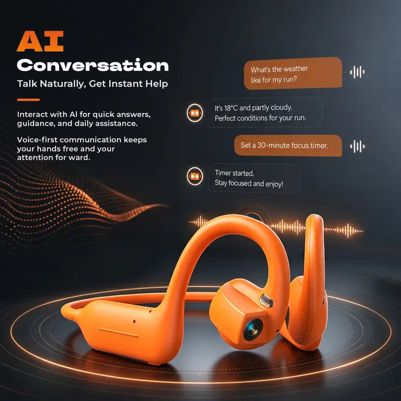 👀 Smart Camera AI Headphones – The World's First Wearable Headset That Lets You See, Hear & Explore Hands-Free