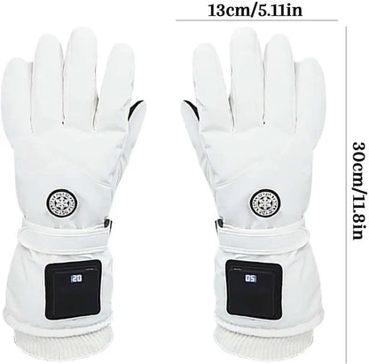 🔥 Rechargeable Heated Gloves – 3 Heat Settings, Waterproof Touchscreen Winter Gloves