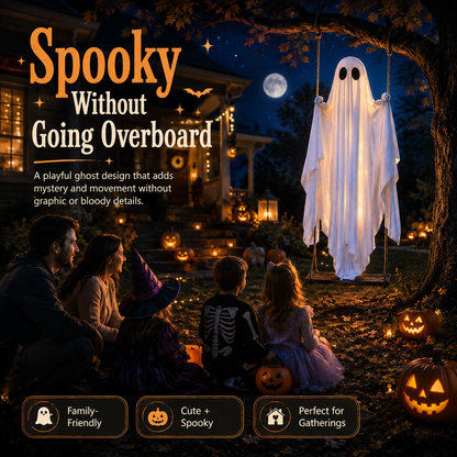 👻Haunted Swinging Ghost Halloween Yard Decoration – Hanging Outdoor Decor