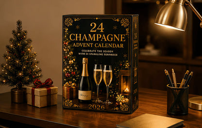 2026 Champagne Advent Calendar – 24-Day Christmas Countdown Gift
