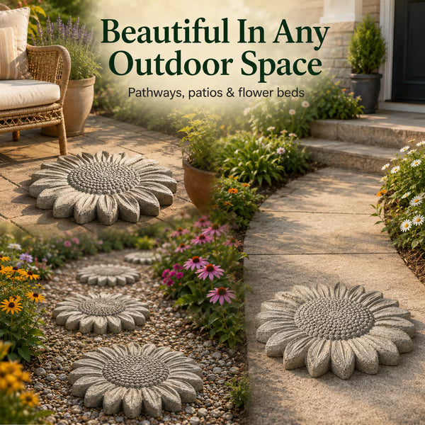 💥 LAST DAY 49% OFF - 🌻 Reusable Sunflower Stepping Stone Mold!!!