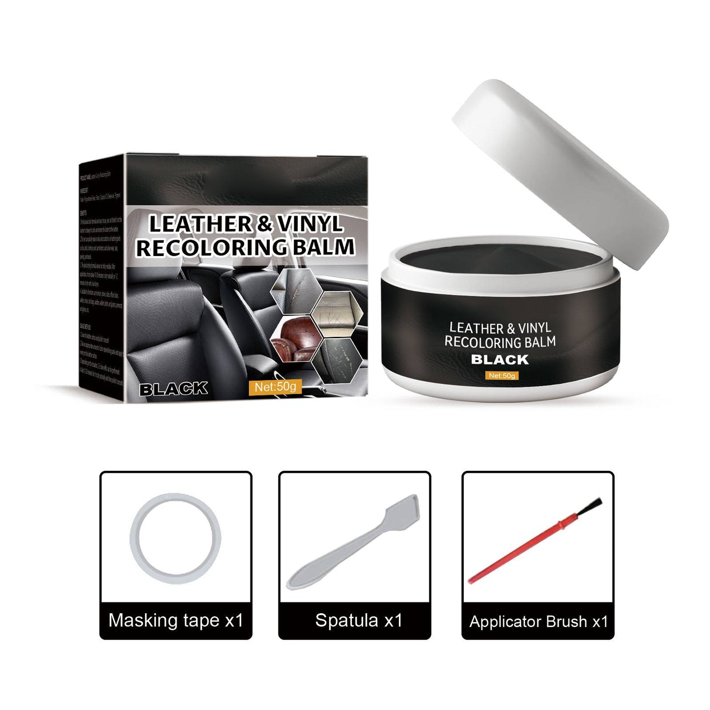 ✨ Leather & Vinyl Recoloring Balm Kit – Restore Faded Seats & Furniture