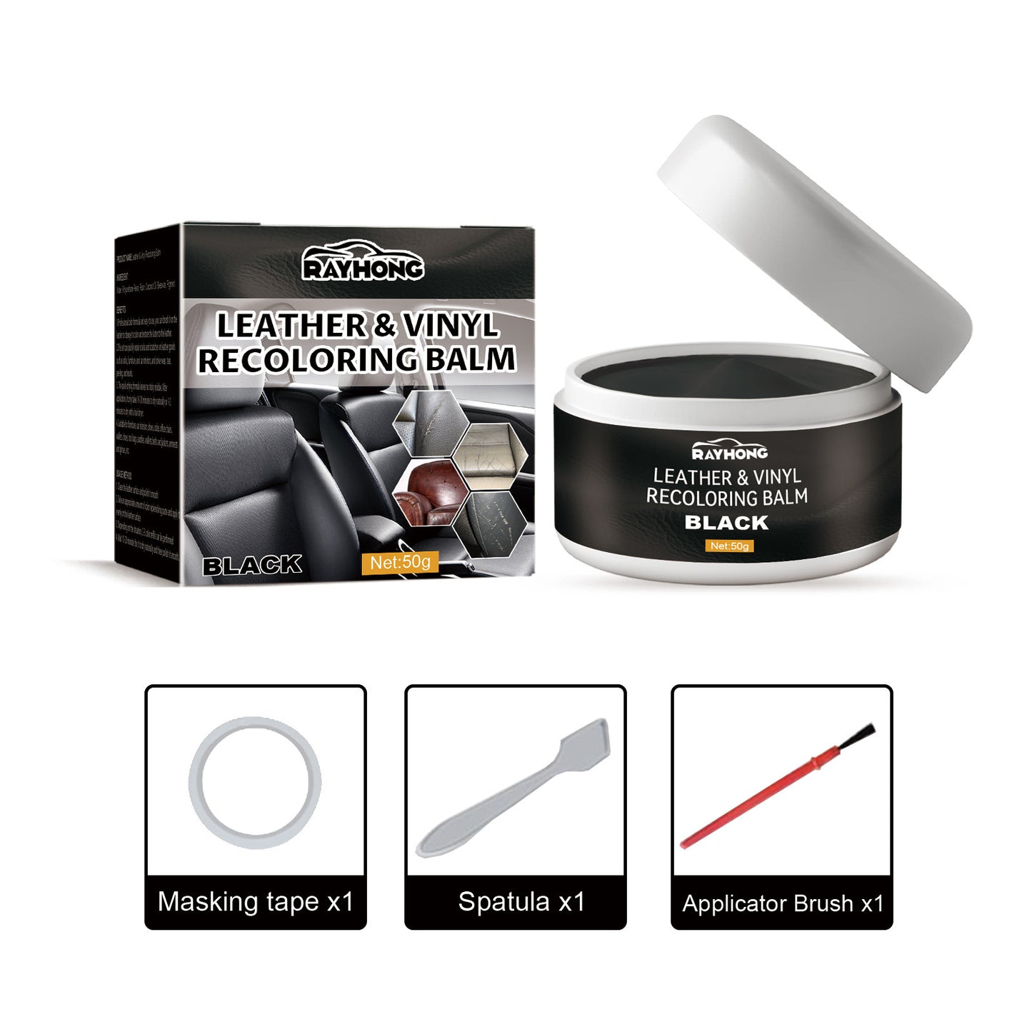 🔥Leather & Vinyl Recoloring Balm Kit – Restore Faded Seats, Sofas & Shoes