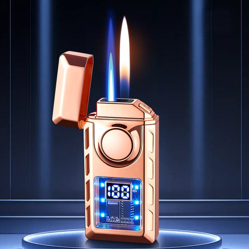 💯🔥Hot Sale🔥Multi-Functional Dual Flame Lighter with Colored Lights