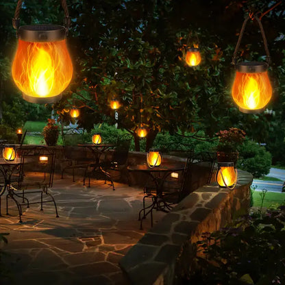 🎃2-Pack – Solar Flickering Flame Lanterns
