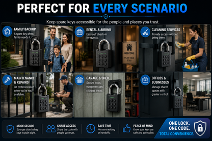 🔐 Digital Keypad Padlock with Hidden Spare Key Storage 🔑