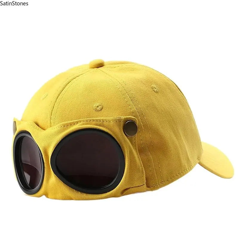 ✈️ Pilot-Inspired Baseball Cap🧢 Novelty Boater Hat with Built-In Shades – The Funniest Gift for Fishing & Boat Lovers（副本）