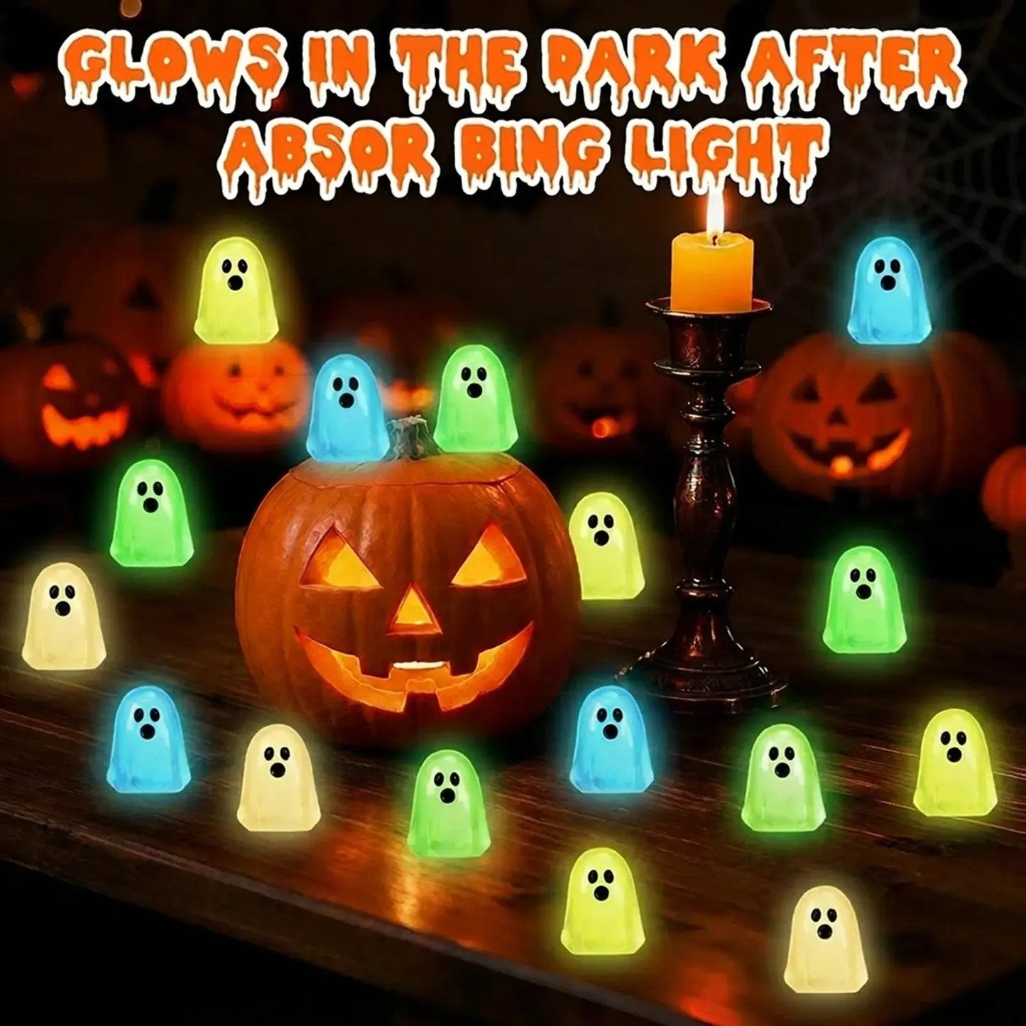 👻 LIMITED DEAL | Mini Glow Ghost Decorations – Cute by Day, Spooky & Glowing After Dark