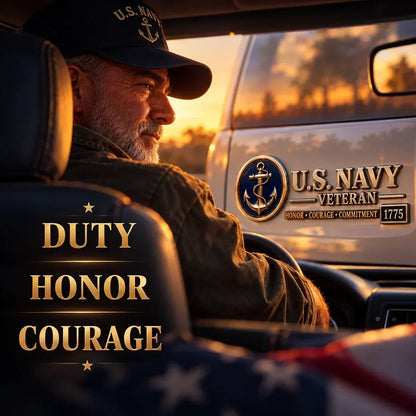 🇺🇸🎖️ Veteran Honor 3D Metal Car Emblem – A Tribute to Service & Pride