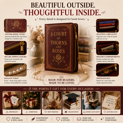 📚 Vintage Book Purse – A Novel Outside, A Purse Inside