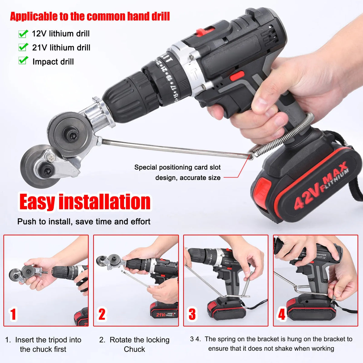 🔩 Metal Sheet Cutter Drill Attachment — Fast, Clean & Effortless!