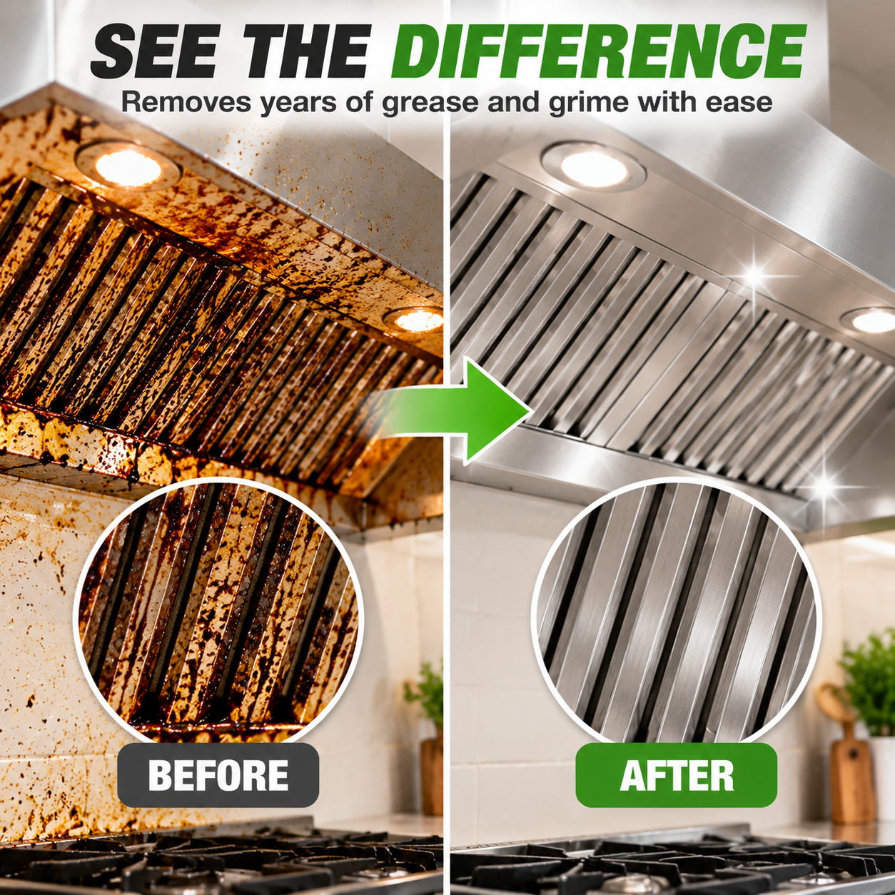 🧽 Heavy Duty Kitchen Degreaser Spray – Powerful Grease Remover For Stove, Oven, Cabinets & Multiple Surfaces