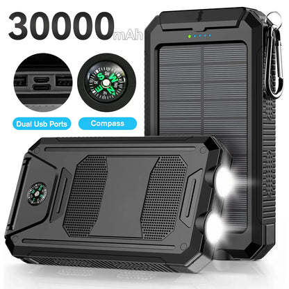⚡ SPECIAL OFFER | 30000mAh Solar Power Bank – High-Capacity Portable Charger for Outdoor Use
