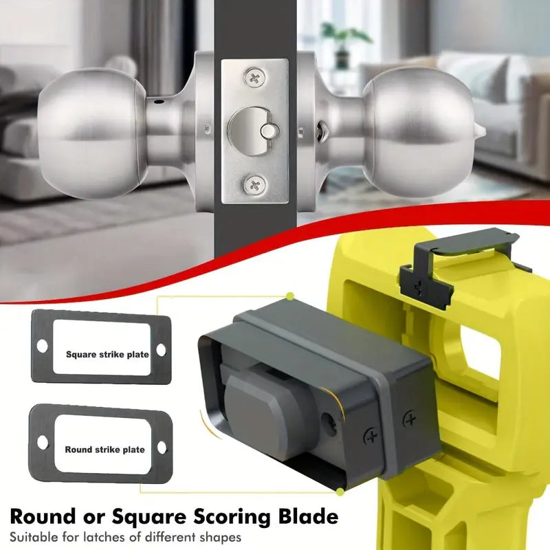 🔨 Door Latch Installation Kit – Precision Mortise Tool for Fast & Accurate Door Lock Installation, Fits Square & Round Deadbolts, 1-3/8" & 1-3/4" Doors