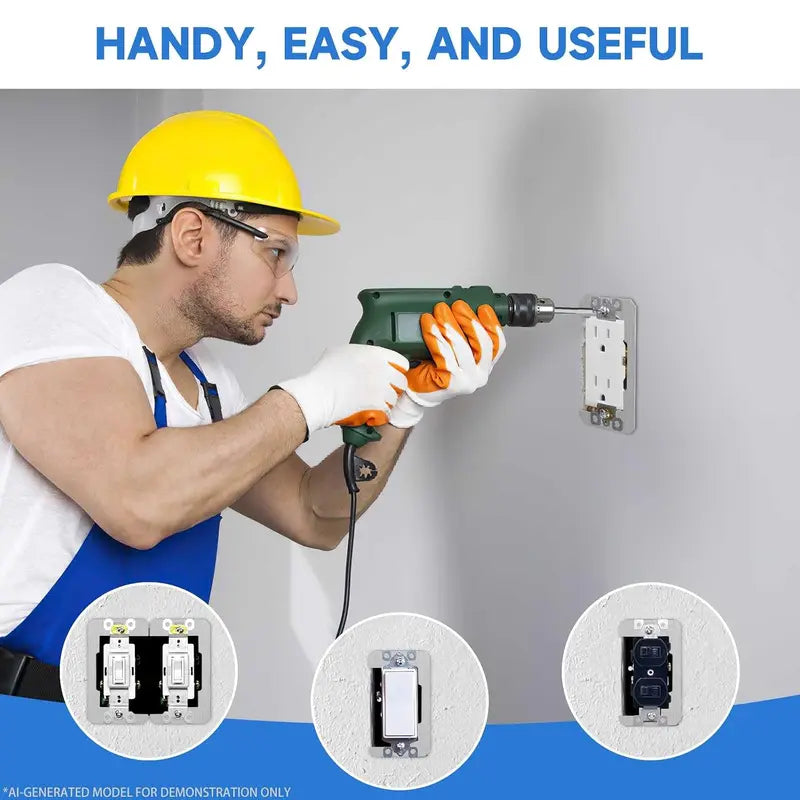 🔧 Wall Plate Spacer Kit for Loose Outlets | Metal Outlet Leveling Spacers for Flush Wall Plate Repair