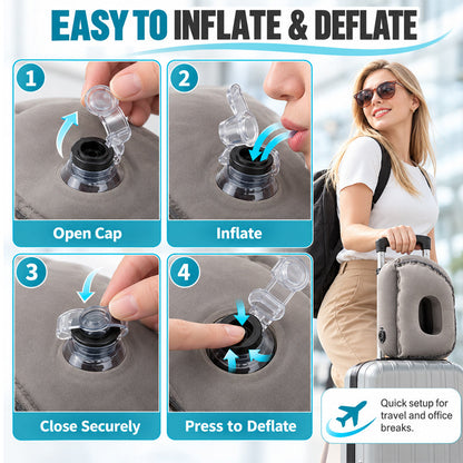 😴Inflatable Airplane Sleep Pillow – Sleep Better on Every Flight