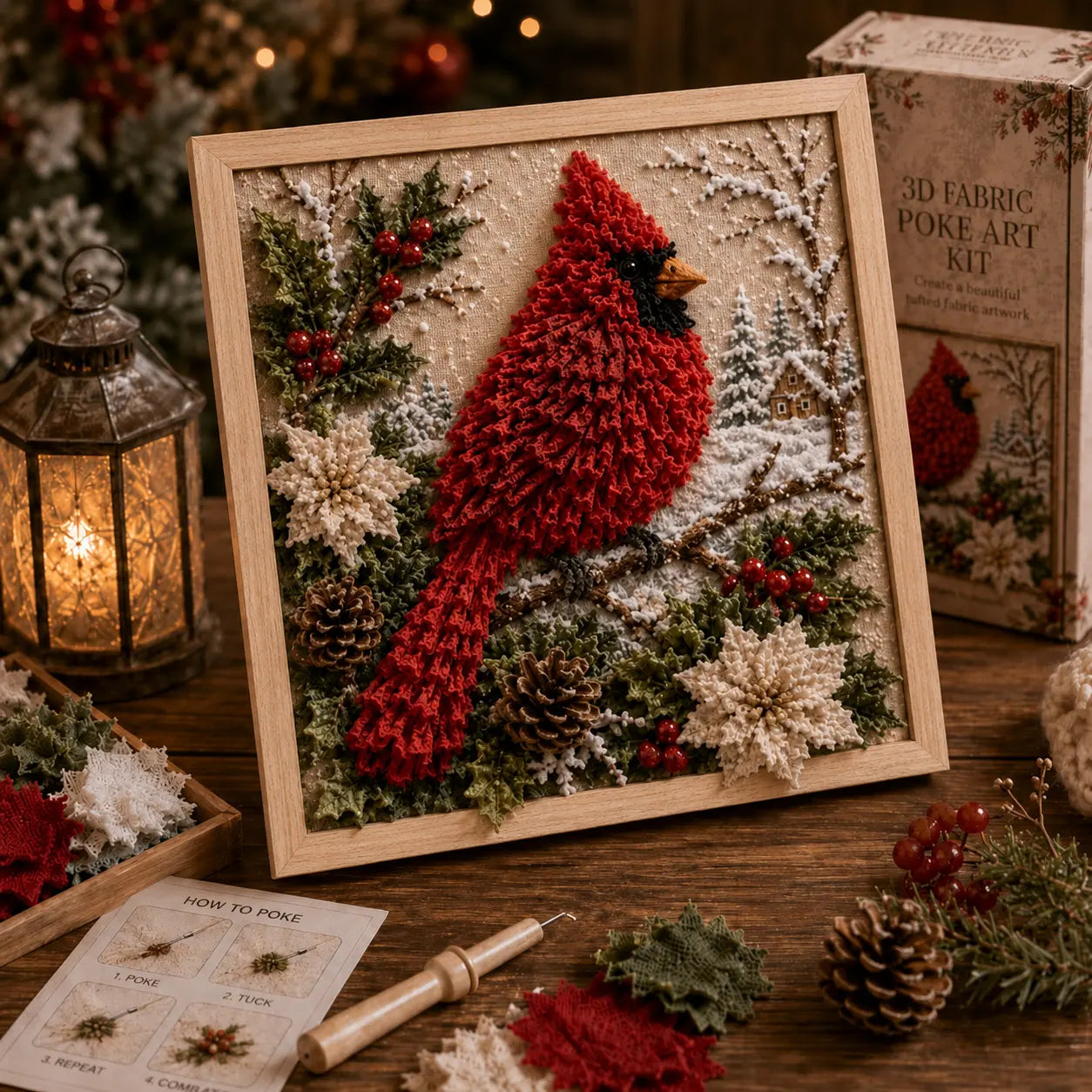 ⛄ CHRISTMAS SPECIAL | DIY Snowman Fabric Poke Art Kit – Handmade 3D Holiday Decoration Craft Set