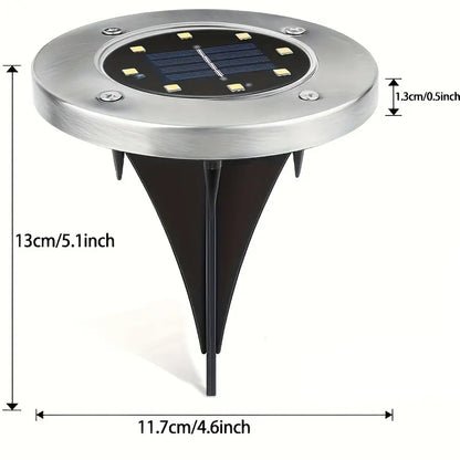 🌙 8-LED Solar Pathway Lights – Auto-On Outdoor Garden Lights