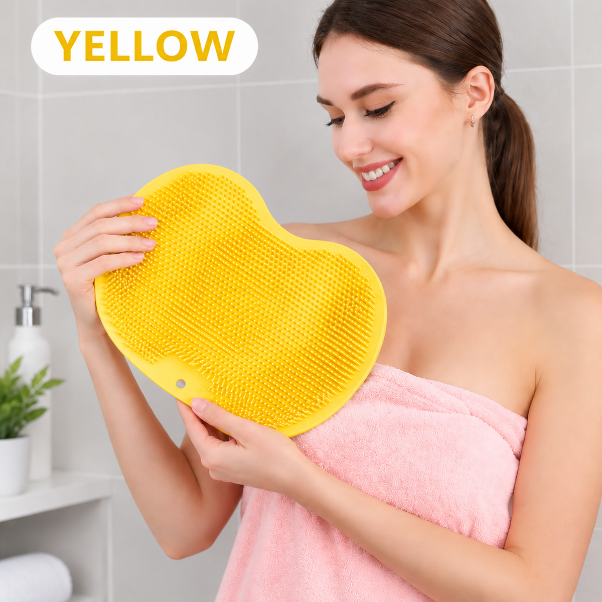 🦶 Hands-Free Shower Foot Scrubber Mat – Deep Clean & Massage Your Feet While You Shower