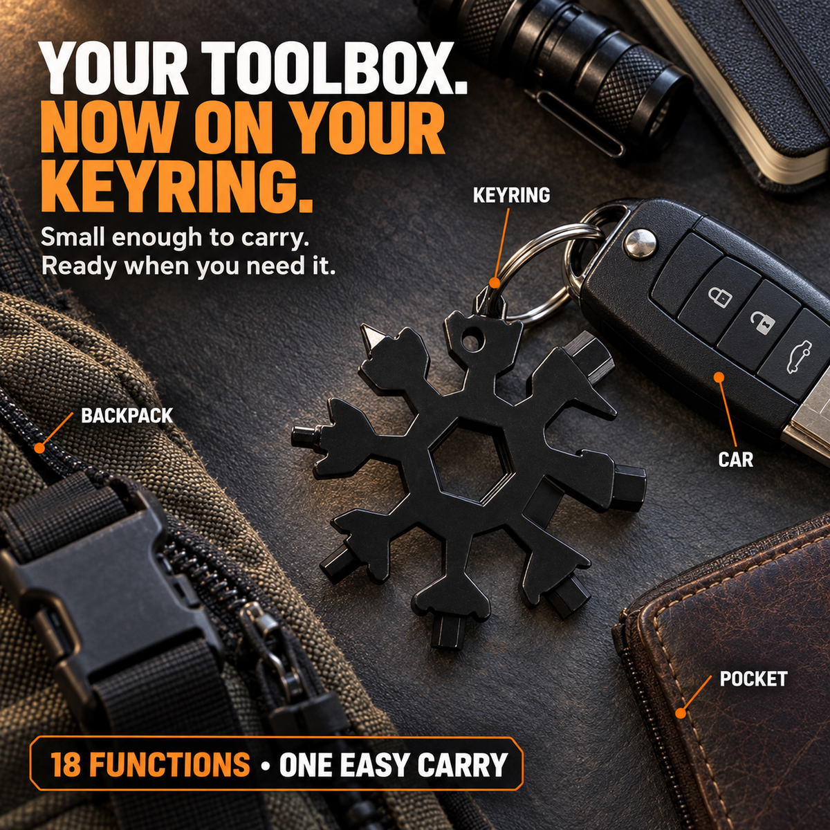 ❄️ 50% OFF 18-in-1 Snowflake Multi-Tool – Your Pocket-Sized Toolbox