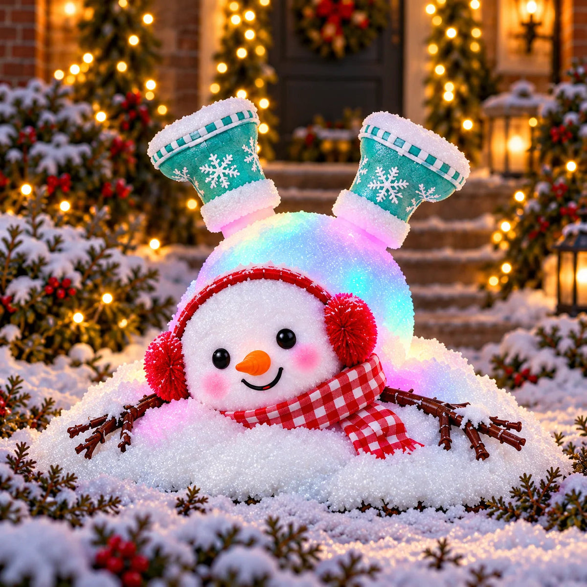 ☃️ Light-Up Christmas Snowmen – 4 Playful Holiday Characters, Individual Styles or Full Set