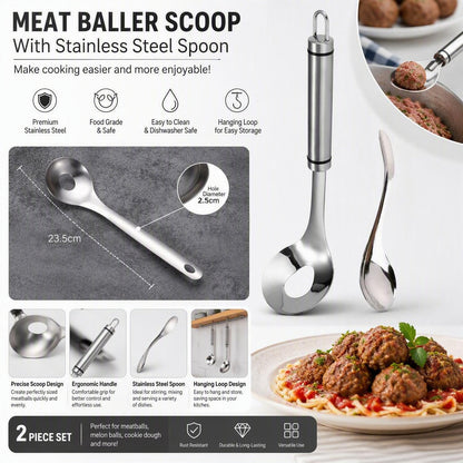🥩304 Stainless Steel Meatball Scoop Ball Maker Tool🥄