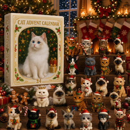 🐱 2026 Cat Advent Calendar – 24 Cat Charms & Holiday Ornaments 🎄