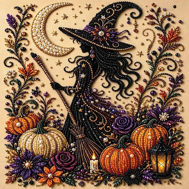 🎃 Halloween Pearl Bead Art DIY Kit – Sparkling Seasonal Craft & Décor
