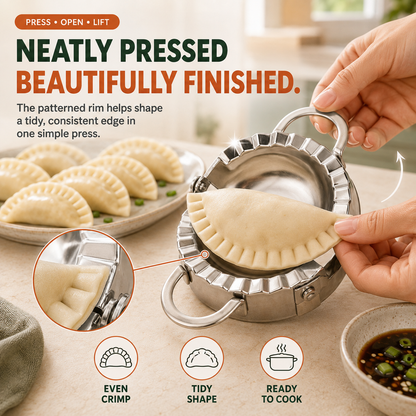 🥟 Stainless Steel Dumpling Maker & Dough Cutter Set – Roll, Fill, Press & Seal with Ease
