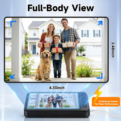 🔔 1080P Wireless Video Doorbell with Monitor – No WiFi, No App, No Subscription