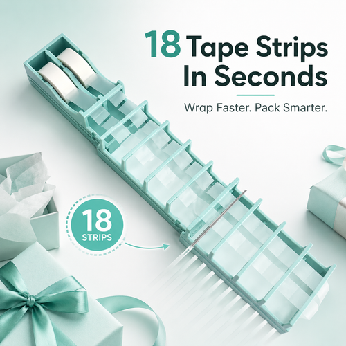 📦Multi-Strip Tape Cutter | Fast Gift Wrapping Tape Dispenser