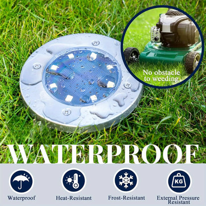 🌙 8-LED Solar Pathway Lights – Auto-On Outdoor Garden Lights