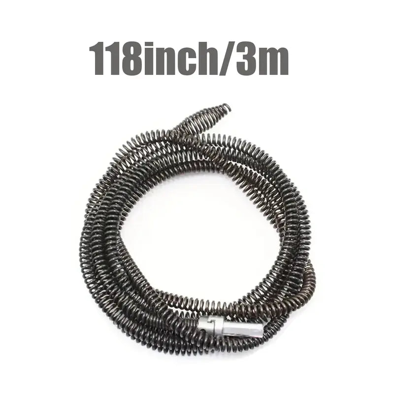 🔧 Flexible Drill-Powered Drain Cleaning Snake – Deep Pipe Clog Remover for Sinks, Showers & Toilets
