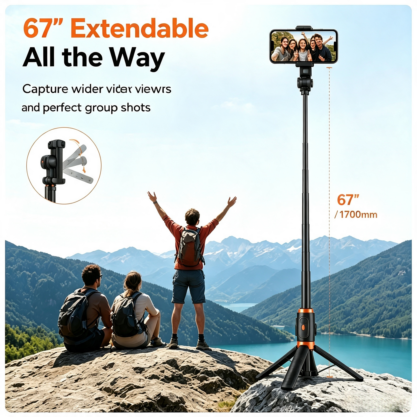 📱 SmartSelfie Stick & Tripod – Wireless Remote, Stable Stand, Creator Kit for iPhone & Android ✈️