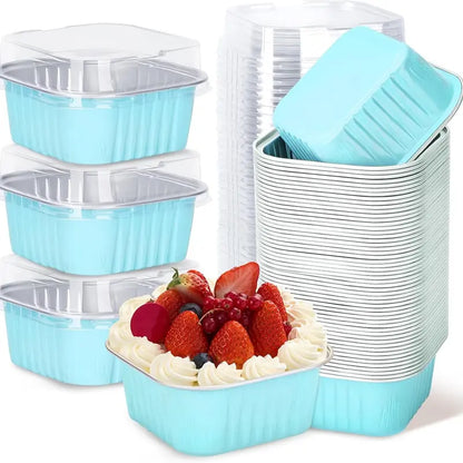 🧁 30-Pack Mini Cake Pans with Lids – Bake, Pack & Share Easily