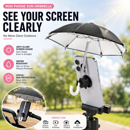 ☂️ Mini Sunshade Umbrella for Phones & Cameras