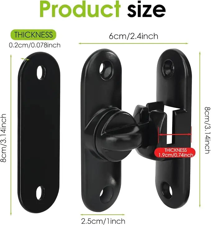 🔒 90°/180° Universal Door Security Lock – Extra Safety & Privacy
