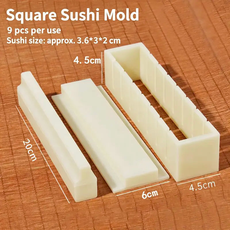 🍣 DIY Sushi Maker Mold Set – Easy Homemade Sushi Roll Tool For Beginners & Family Sushi Nights