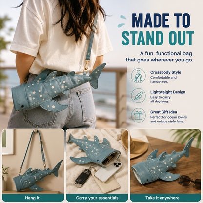 🦈 3D Shark Crossbody Bag – Unique Ocean-Inspired Phone Purse