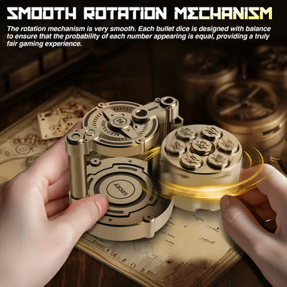 Metal DND Dice Set with Rotating Holder | 7-Piece Polyhedral RPG Dice