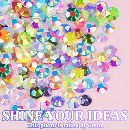 VIBRANT GEMS 32000Pcs Resin Rhinestones with Tweezers for Crafting Mixed-Color 3mm Bedazzling Crystal with Gifted Tools Jewelry