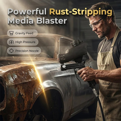 🔥 50% OFF Pneumatic Sandblasting Gun 🛠️ Remove Rust & Old Paint Faster